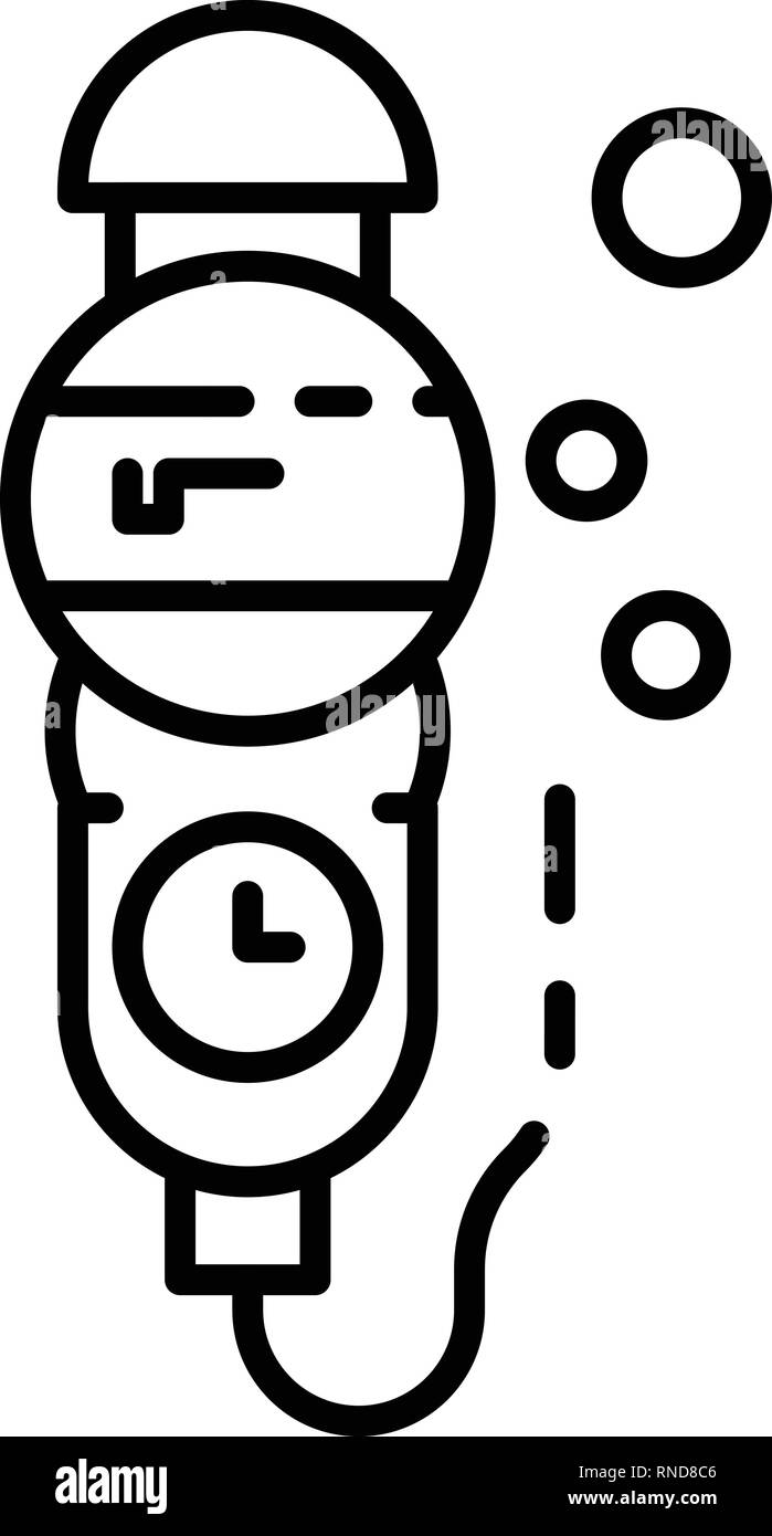 Unterwasser Druckmanometer Symbol, outline Style Stock Vektor