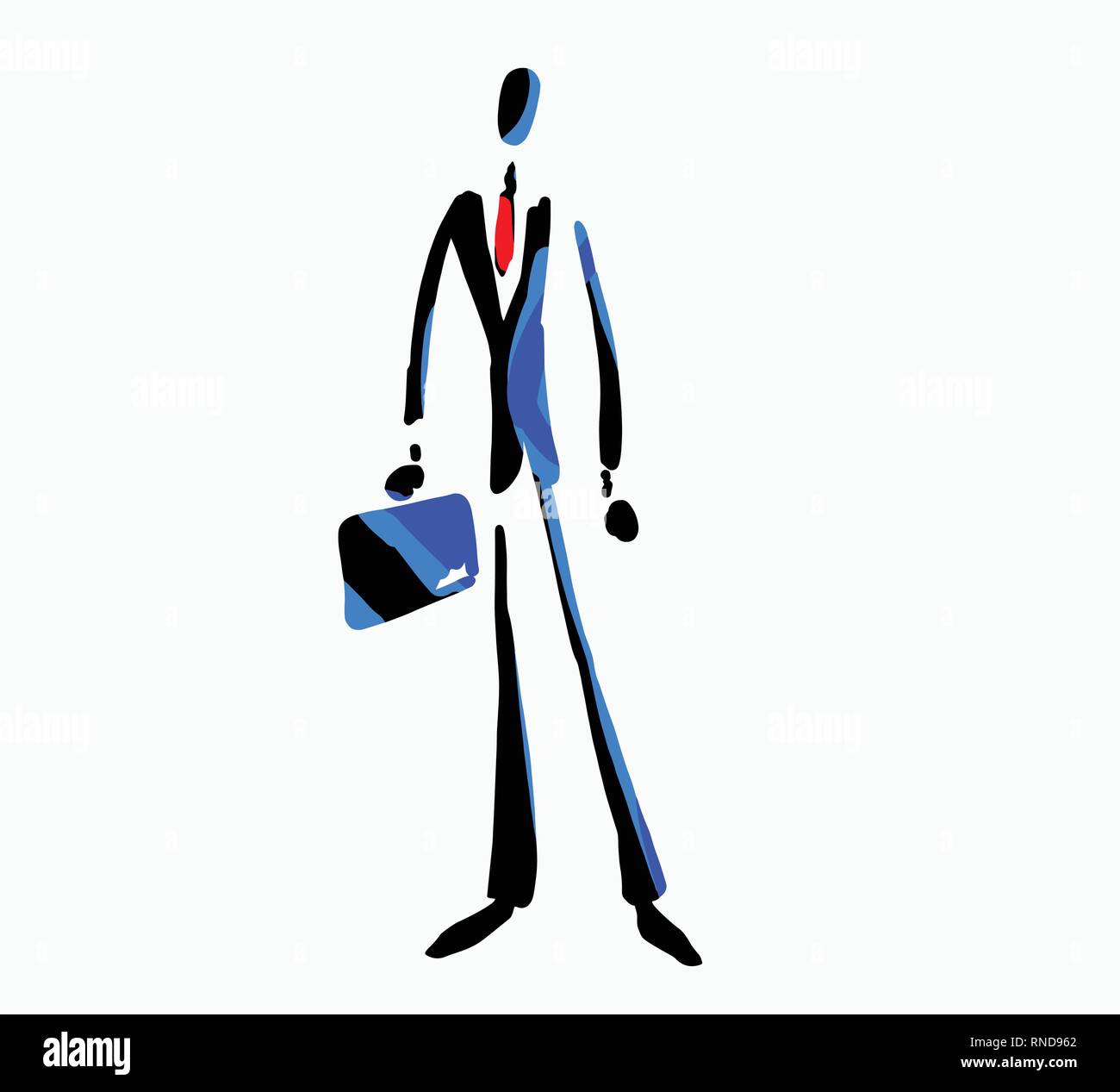 Vector Illustration einer zuversichtlich bussinessman Stock Vektor