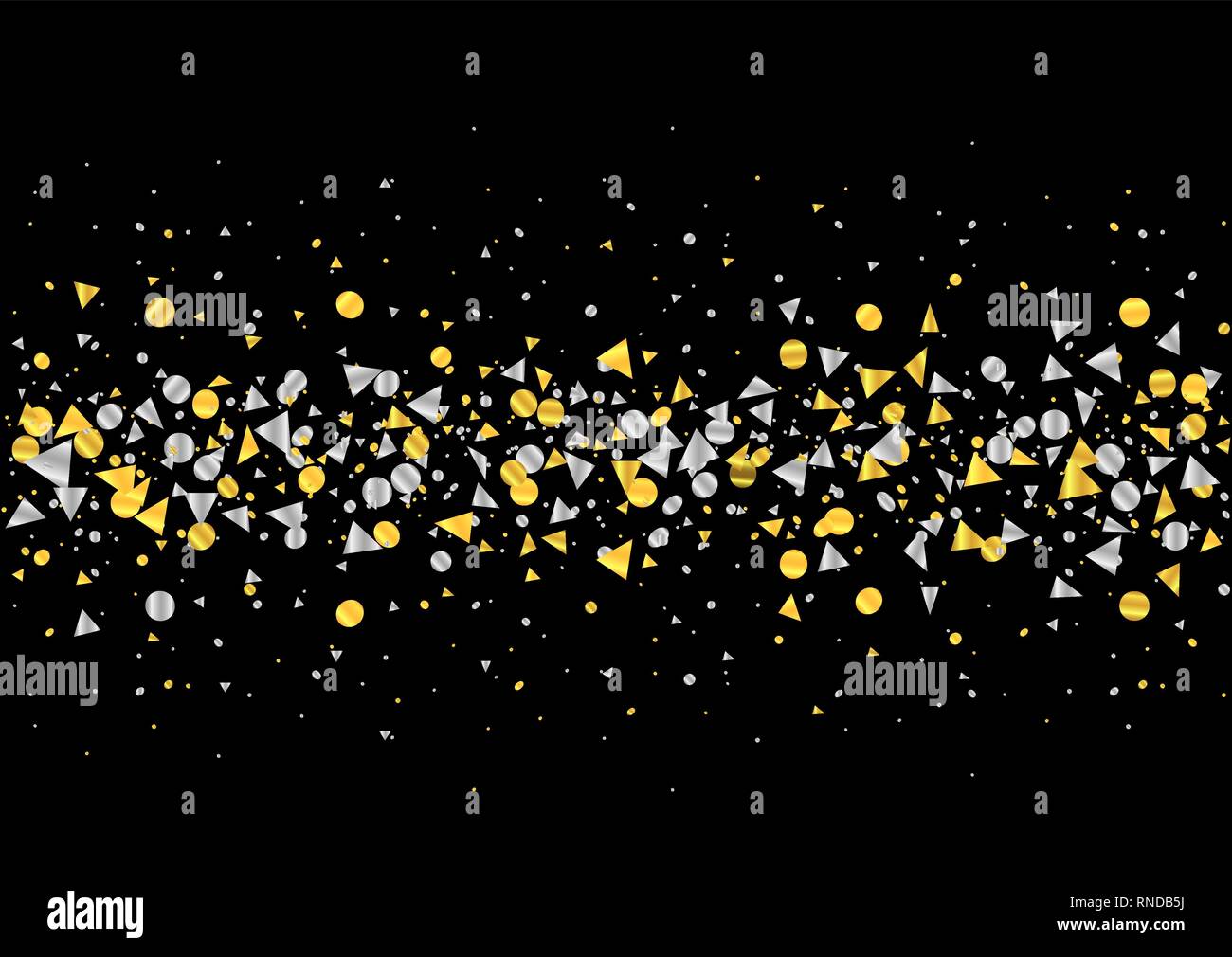 Die goldenen und silbernen Konfetti Stock Vektor