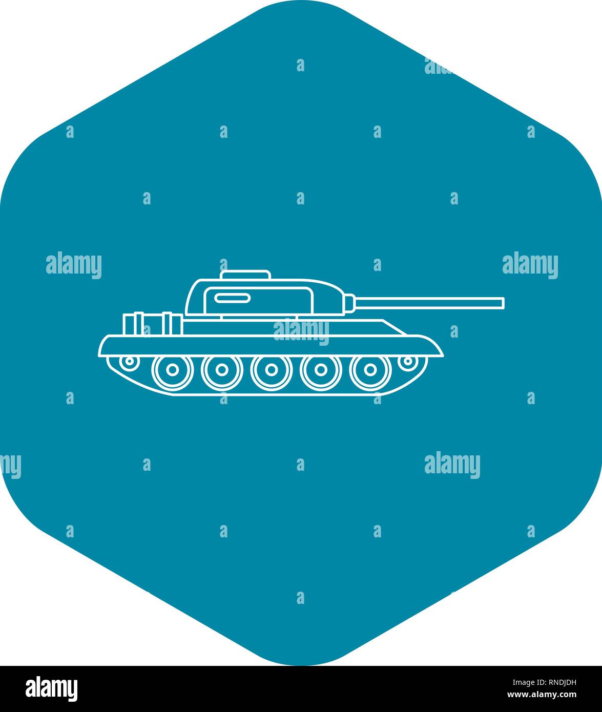 Tank-Symbol, Umriss-Stil Stock Vektor