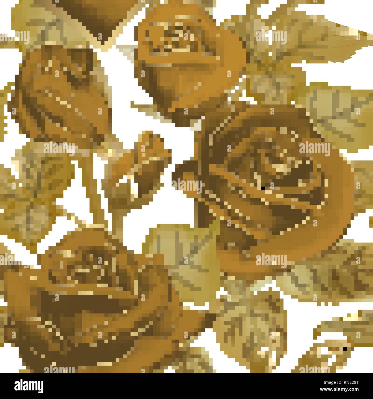 Elegante nahtlose Hintergrund mit Rosen in Sepia Stil. Vintage Muster mit floralen Ornament nützlich als Hintergrund. Sepia nahtlose Rosen Muster. Vektor Stock Vektor