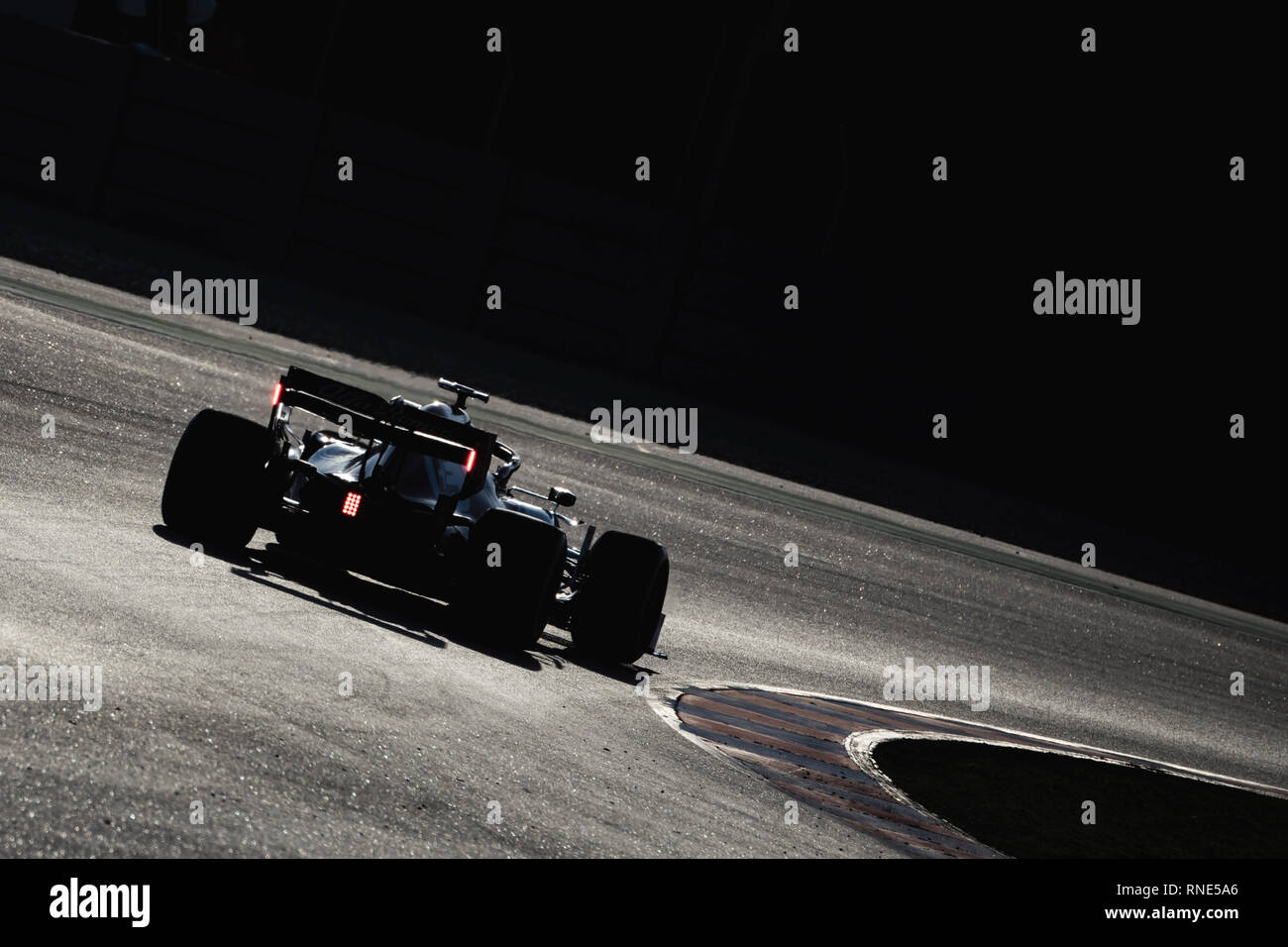 Barcelona, Spanien. 18. Februar, 2019: Kimi Räikkönen (FIN) von Team Alfa Romeo Laufwerke während des Tages eine der Formel 1 Winter Prüfung am Circuit de Catalunya Credit: Matthias Oesterle/Alamy leben Nachrichten Stockfoto