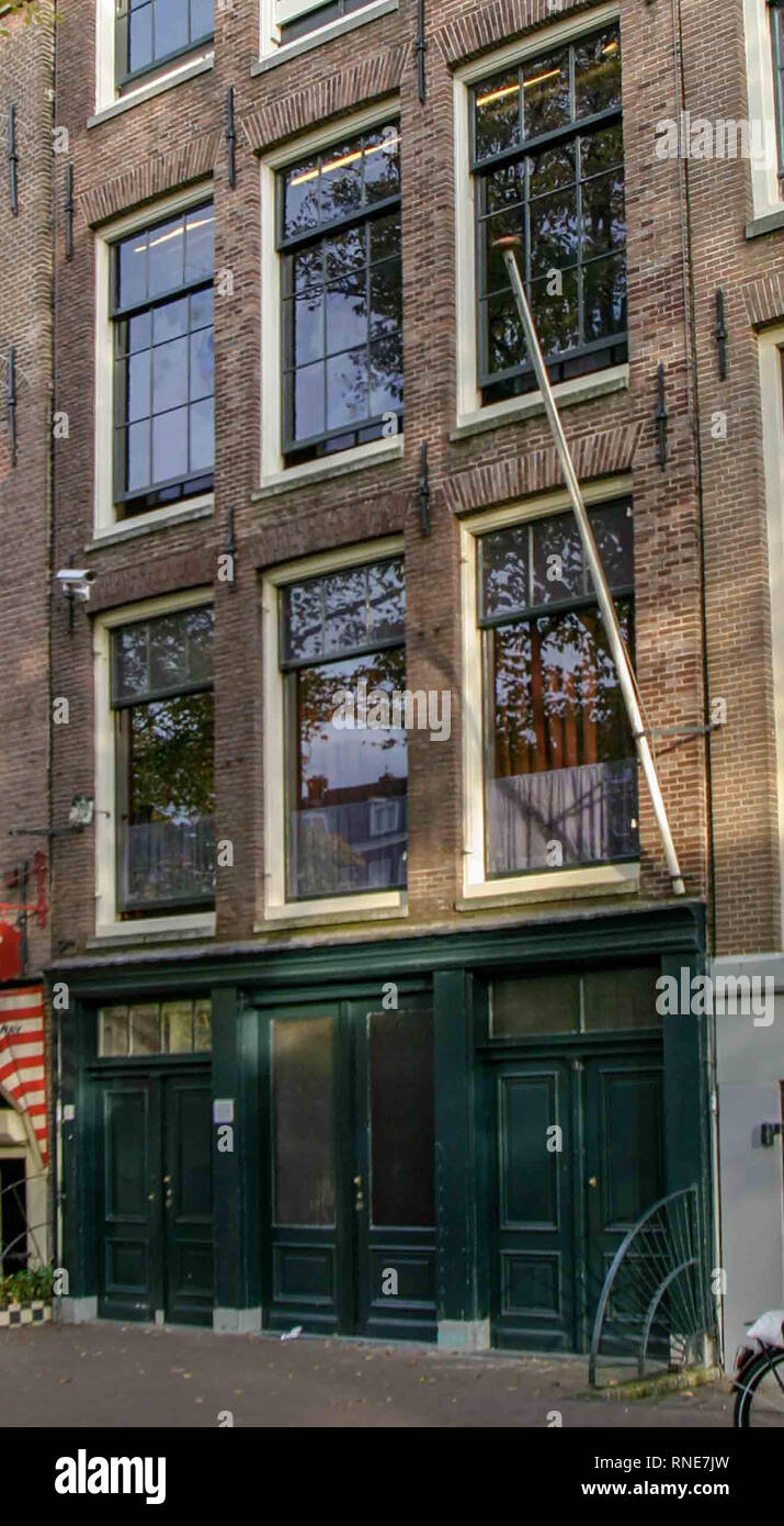 Anne Frank House Museum Prinsengracht Stockfotos Anne Frank