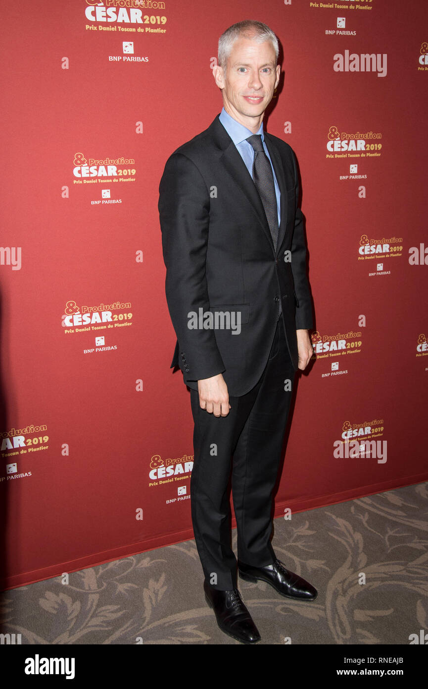 Franck Riester Kultur Minister besucht des Erzeugers Abendessen Cesar 2019 im Four Seasons Hotel George V statt Stockfoto