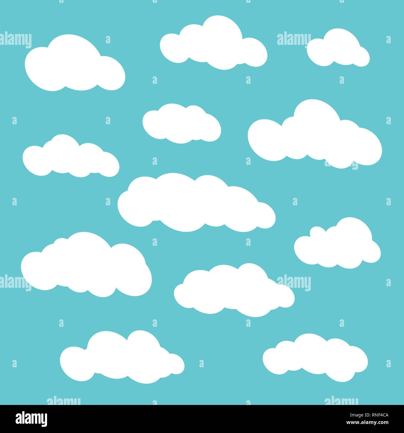 Vektor Wolken am blauen Himmel Hintergrund isoliert Stock Vektor