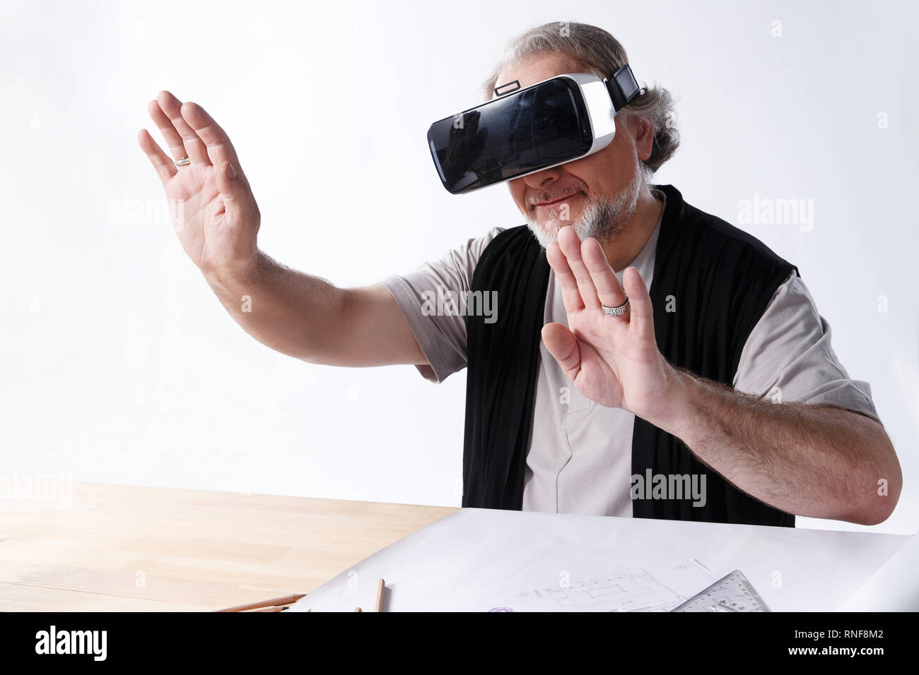 Designer erleben Sie intelligente Gläser Stockfoto