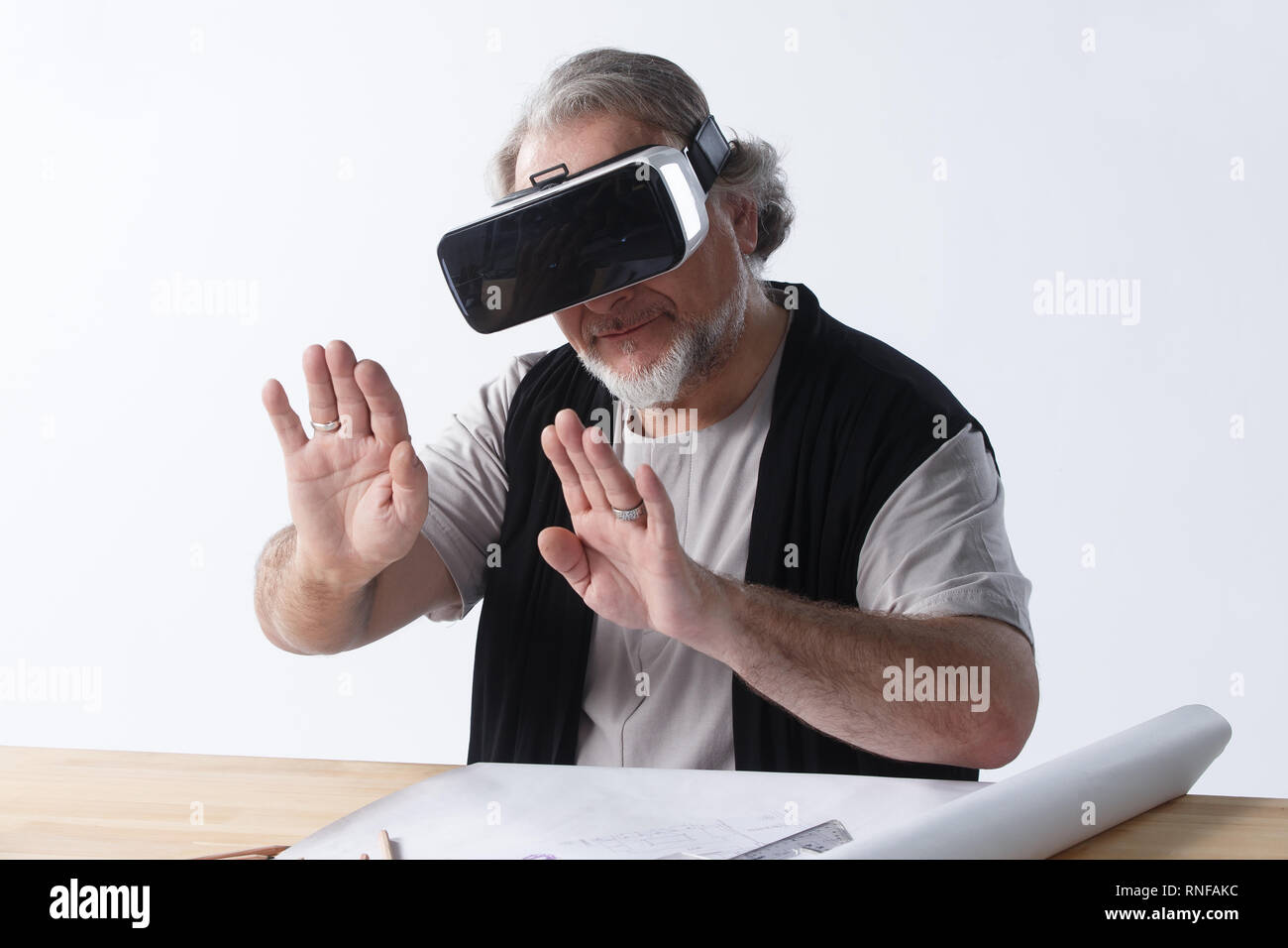 Designer erleben Sie intelligente Gläser Stockfoto