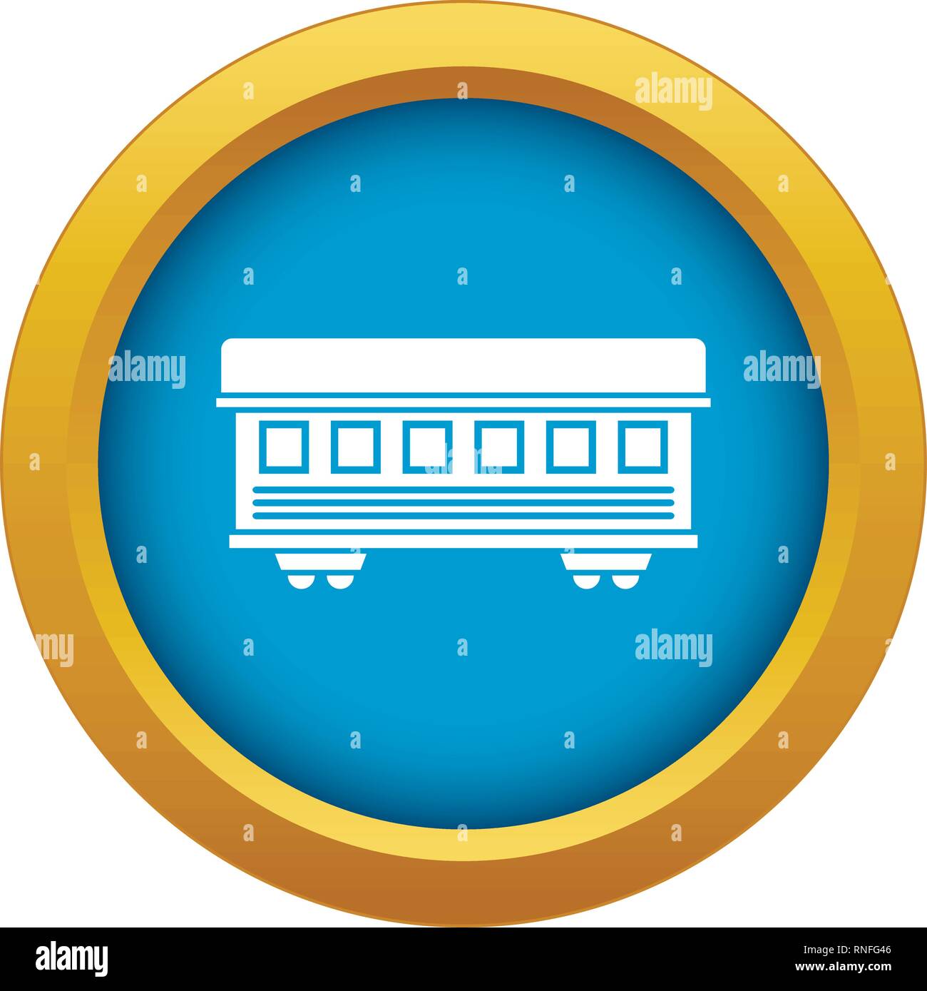 Personenzug auto Symbol blau Vector isoliert Stock Vektor