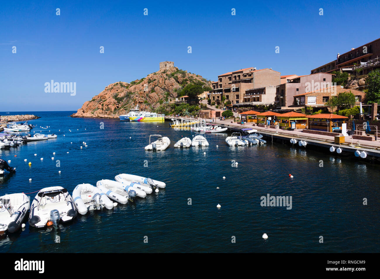 Porto Marina, Korsika, Frankreich Stockfoto