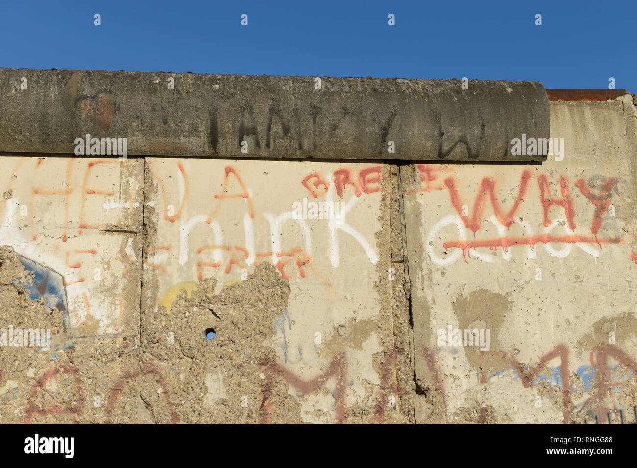 Deutschland, Hauptstadt Berlin, die Mauer der ehemaligen Grenze zwischen Ost und West Deutschland/Mauer Sterben Stockfoto