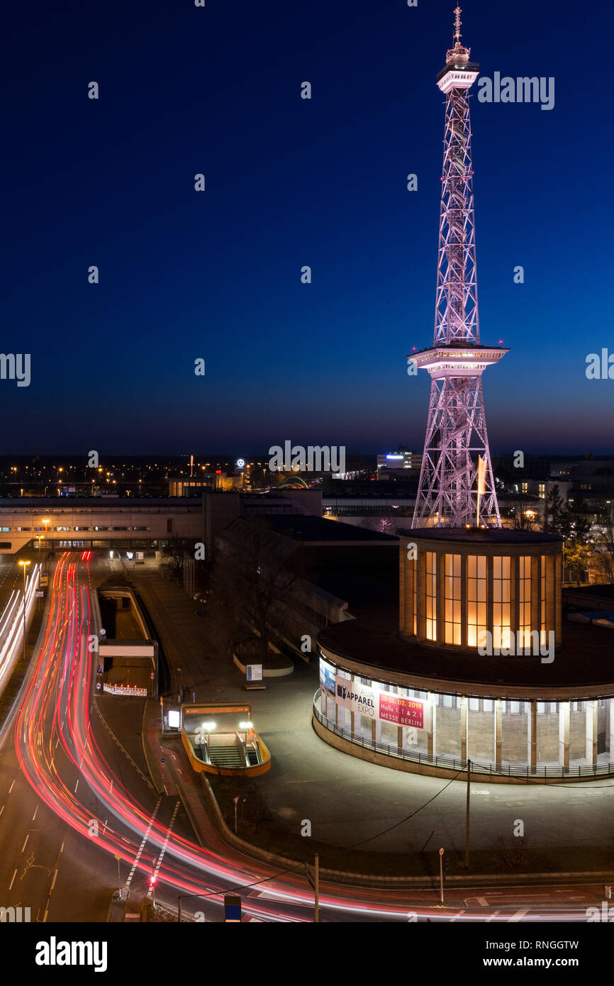 Funkturm Berlin neben dem Messegelände und ICC Stockfoto