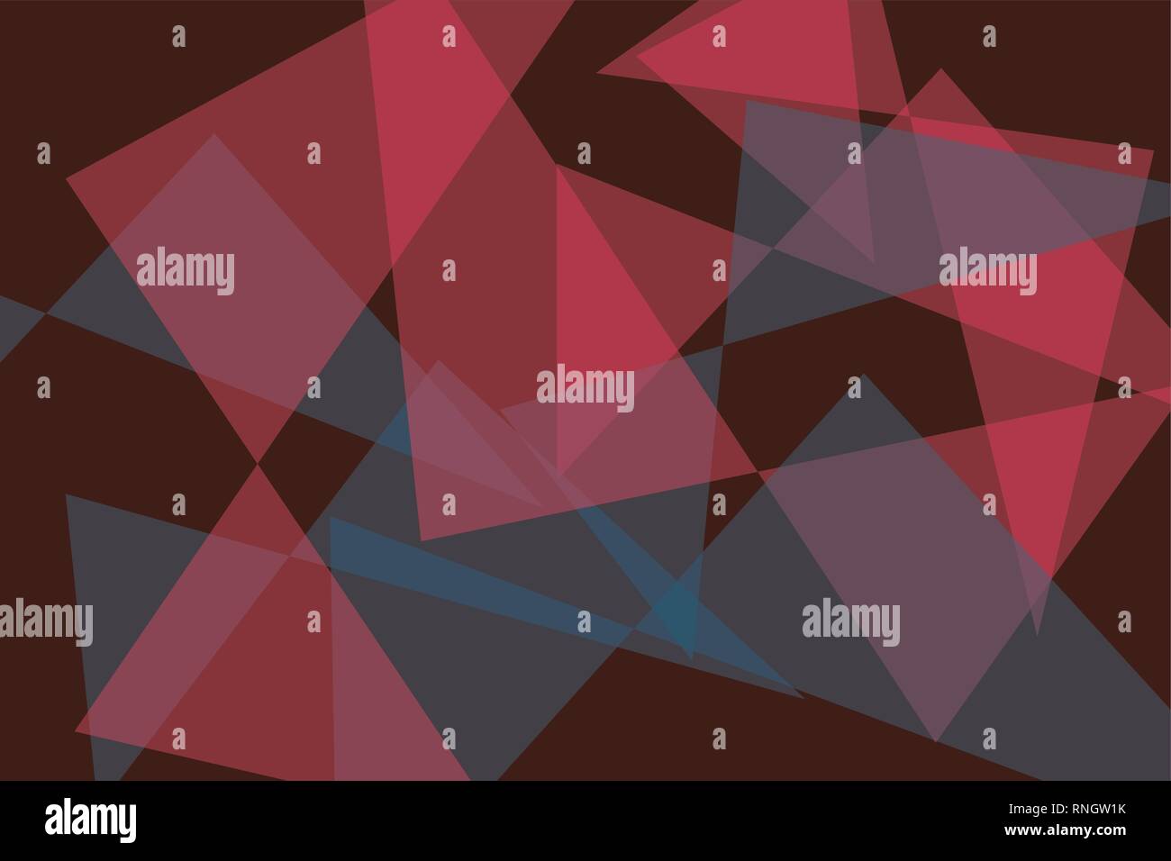 Zusammenfassung Hintergrund Muster mit transparenten Dreieck Formen in roten und blauen Farben. Moderne, zeitgenössische vector Art. Stock Vektor