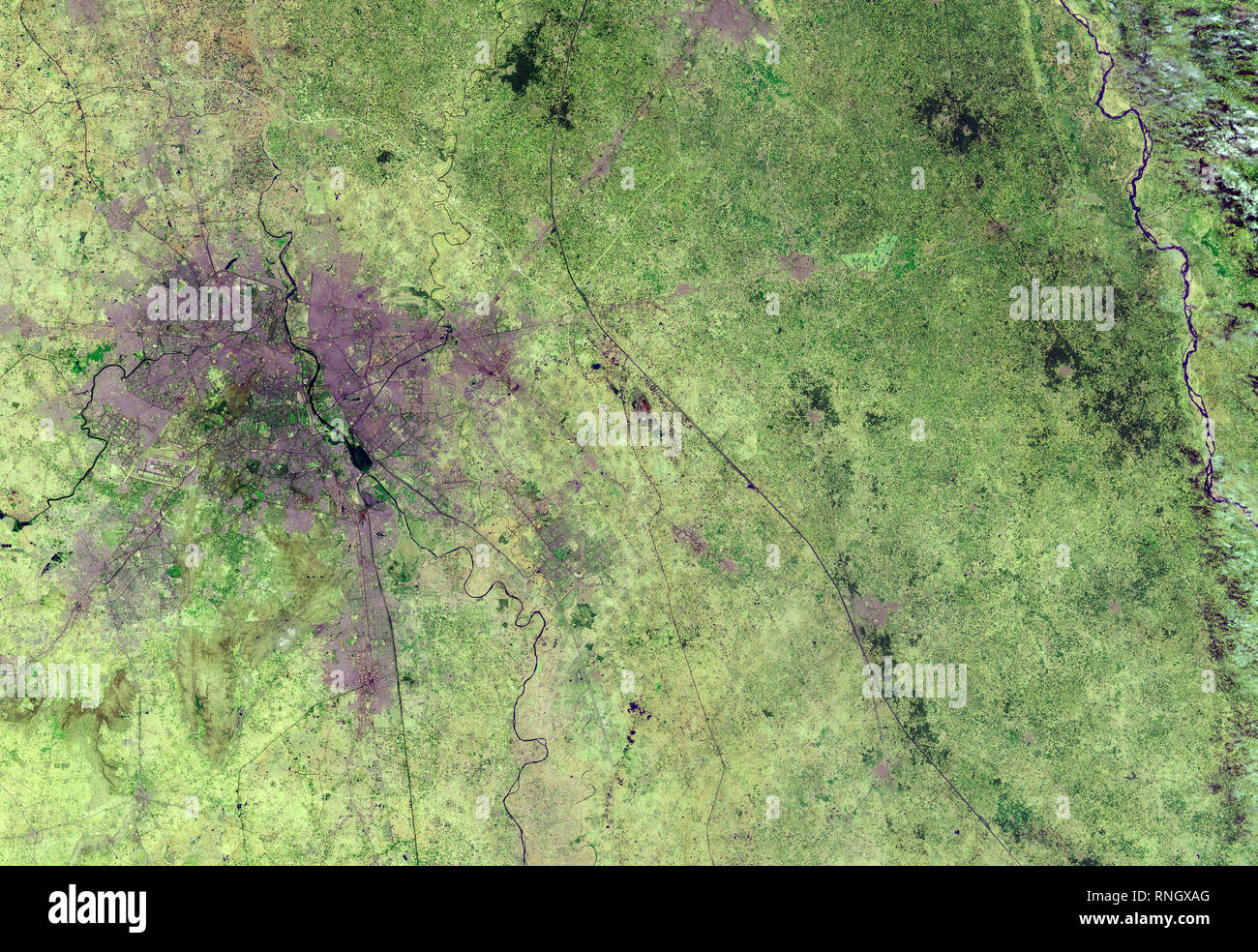 Luftaufnahme von Neu Delhi, Indien Stockfoto