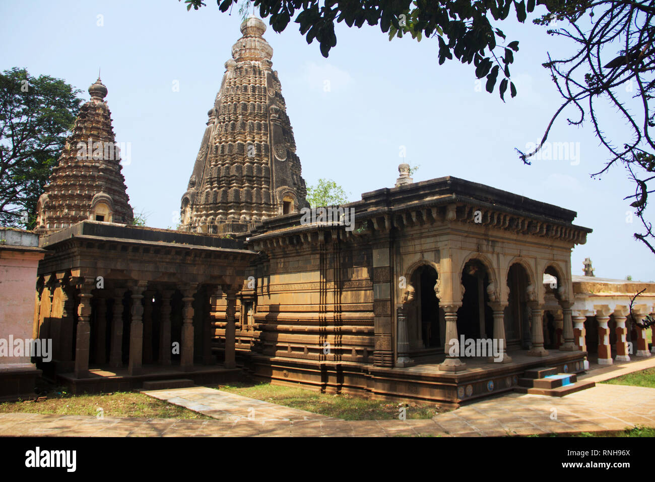 Lord Shiva Tempel am Panchganga Ghat Kolhapur, Maharashtra Stockfoto