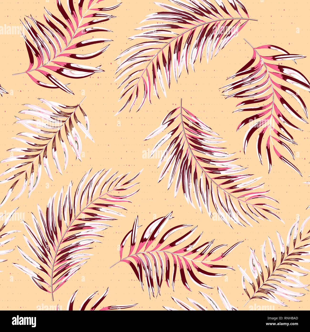 Nahtlose Muster eines tropischen Palmen, Dschungel verlässt. Vektor floralen Muster. Stock Vektor