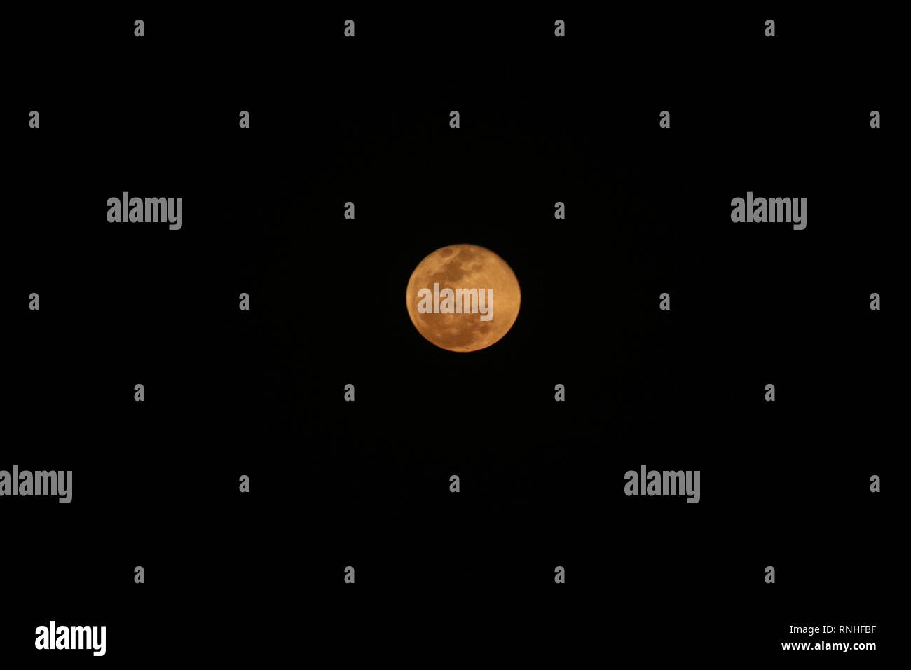 Orange full moon Stockfoto