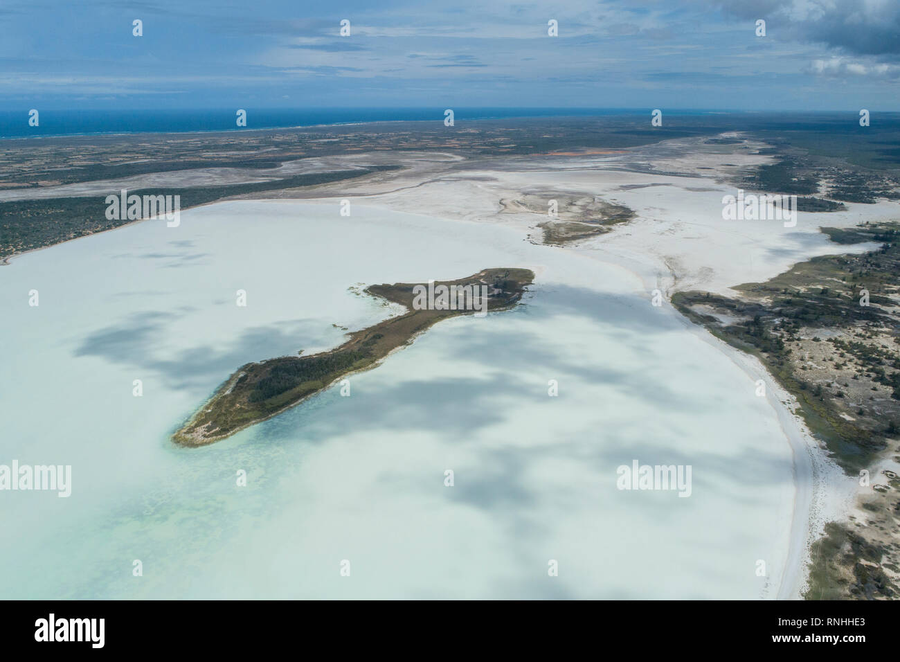 Antenne von See, Madagaskar Tsimanampetsotsa Stockfoto