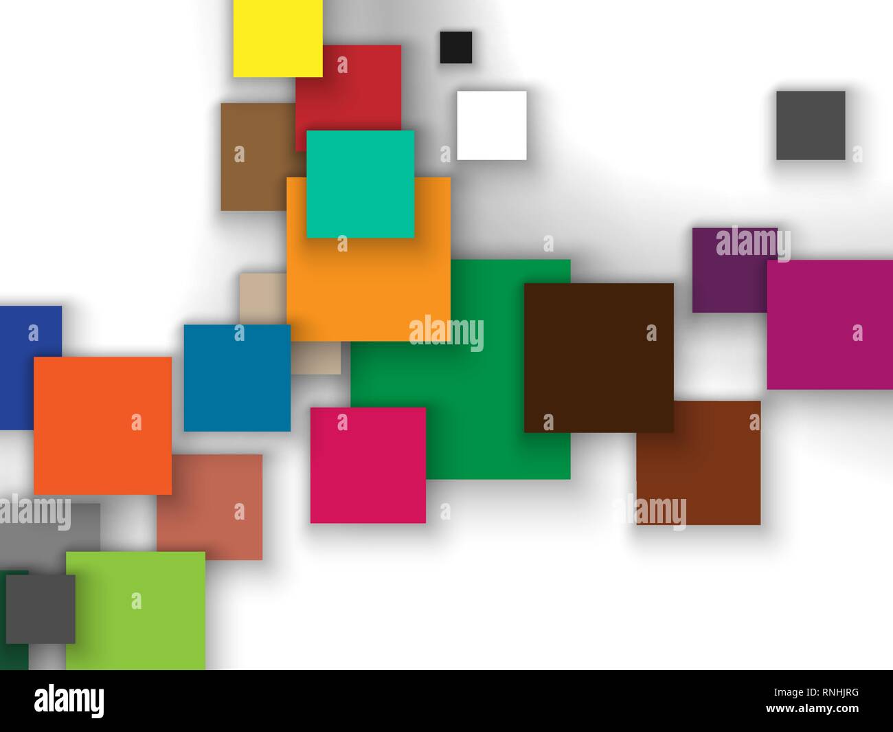 Bunte Quadrate Zusammenfassung Hintergrund. Stock Vektor
