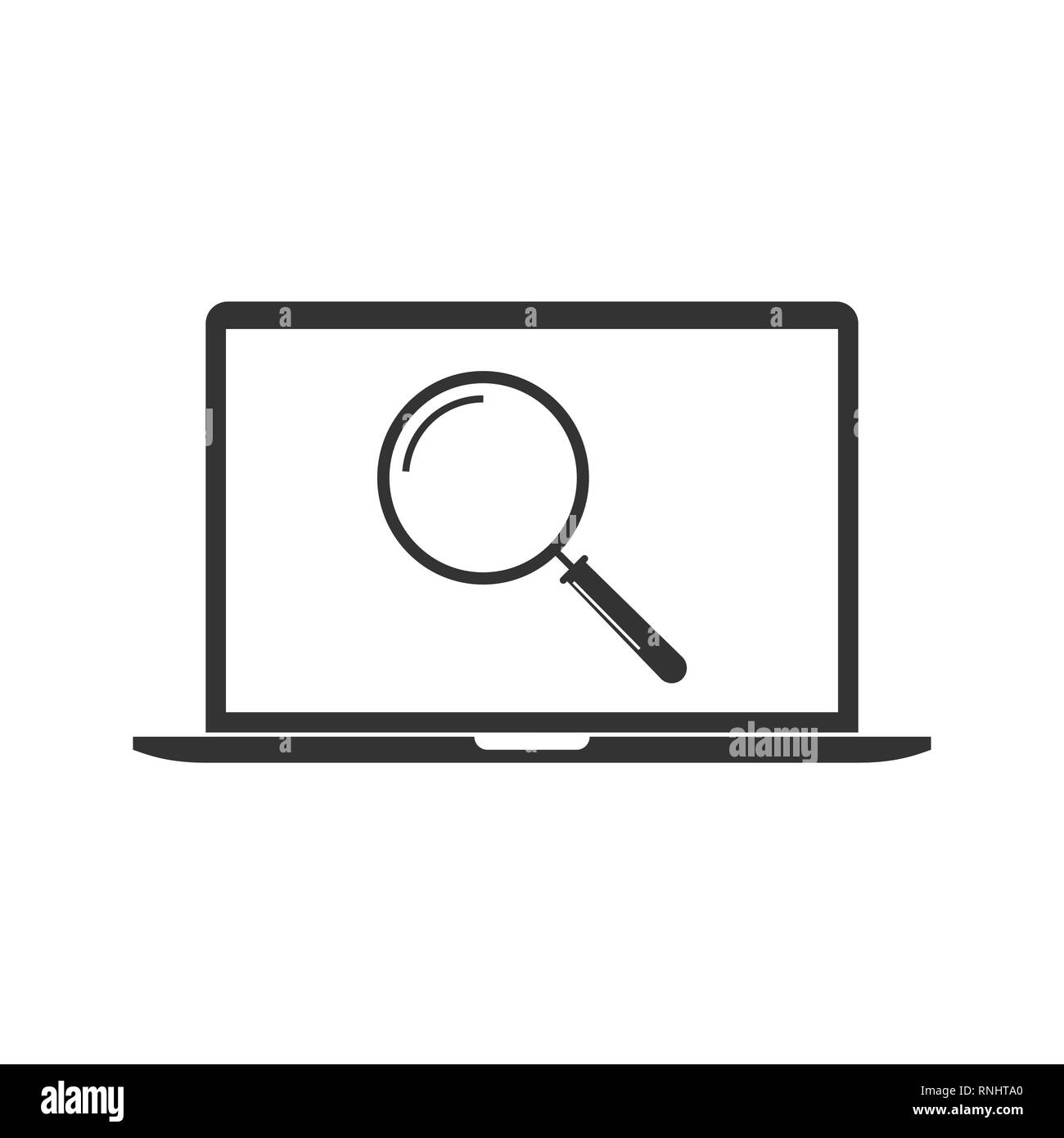 Laptop Symbol. Vector Illustration, flache Bauweise Stock Vektor