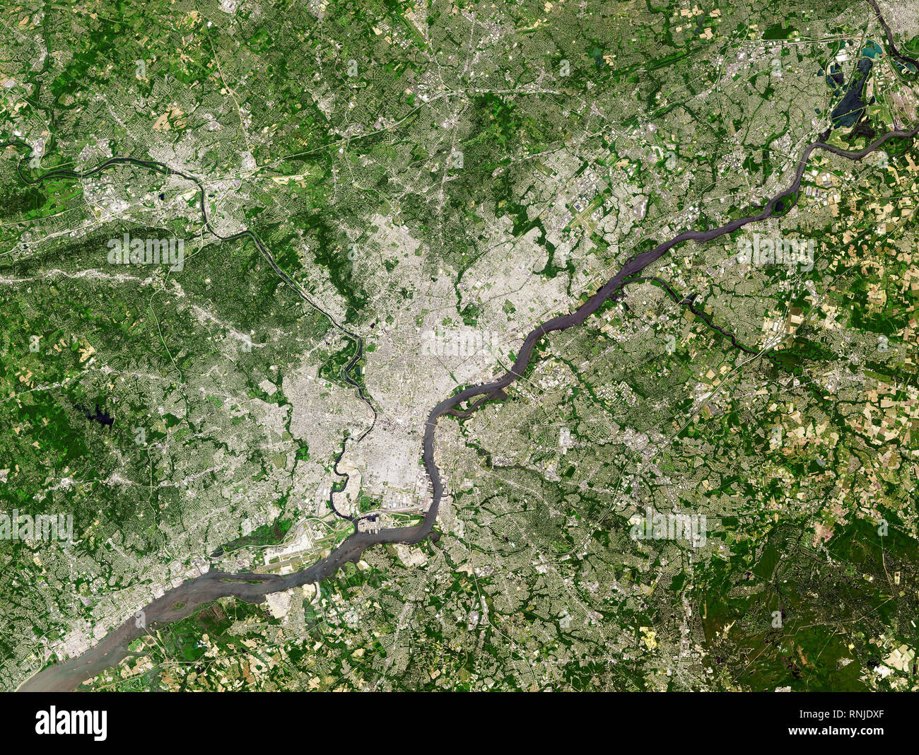 Luftaufnahme der Stadt Philadelphia, USA Stockfoto