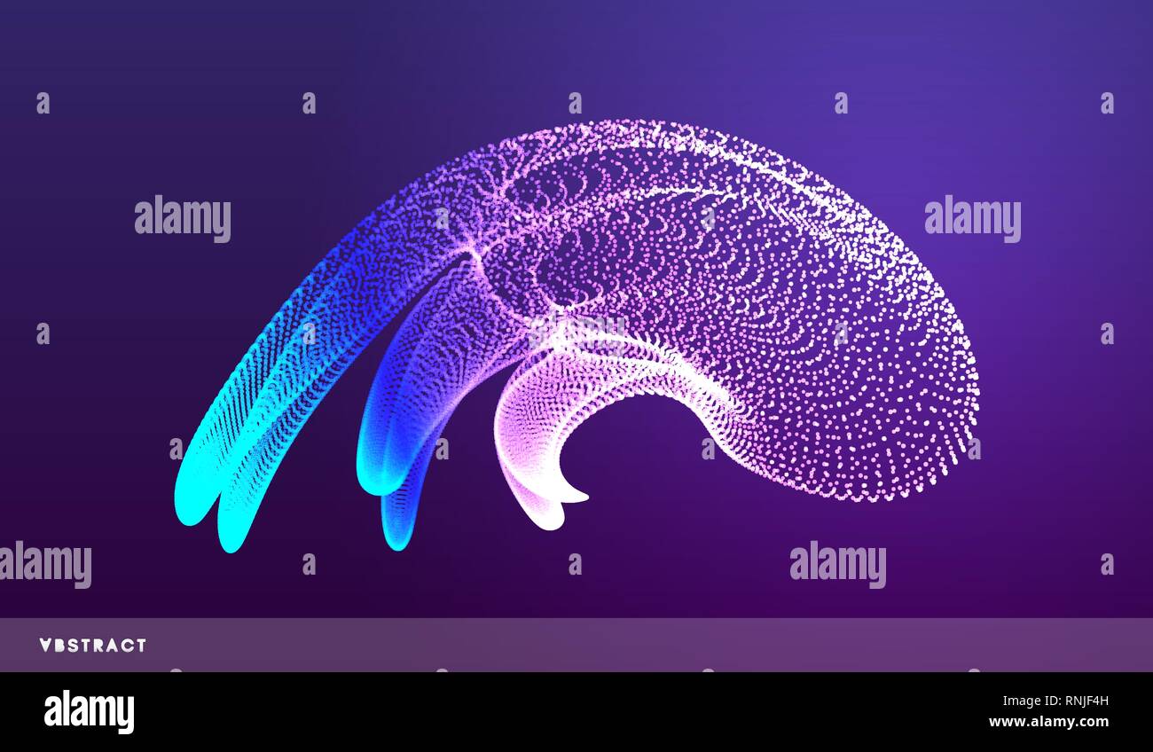 3D-Struktur. Futuristische Technologie Stil. Abstrakte Design. Vector Illustration für Wissenschaft, Chemie oder Bildung. Stock Vektor