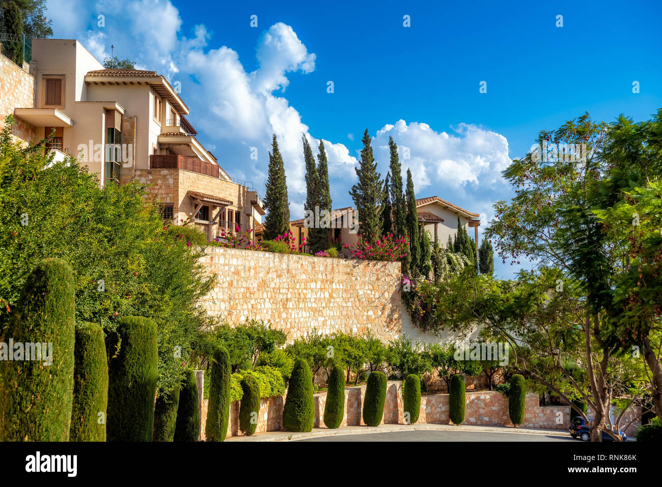 Luxus Villen in Pissouri Dorf. Limassol District, Zypern Stockfoto