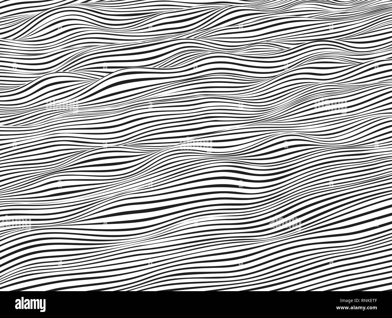 Schwarze Streifen Linie Abstrakt Hintergrund. Vector Illustration Stock Vektor