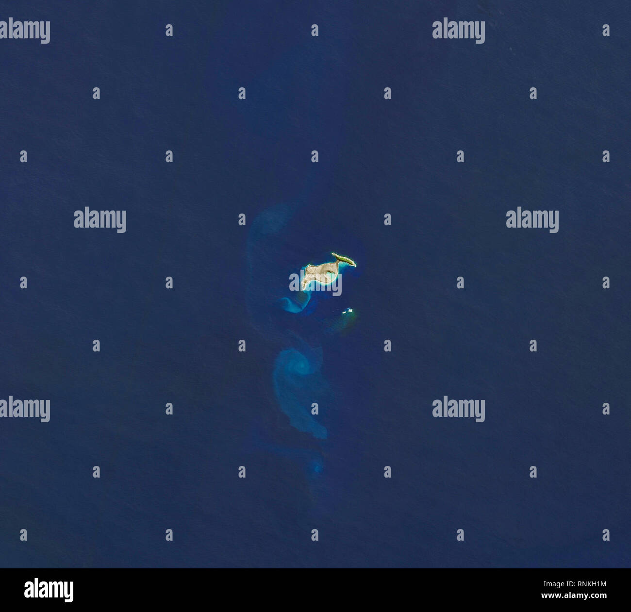 Hunga Tonga-Hunga Ha'apai. Im Dezember 2014, ein unterseeischer Vulkan heftig ausgebrochen im Südpazifik, Senden von überhitztem Dampf, Asche und Rock 9 Ki Stockfoto