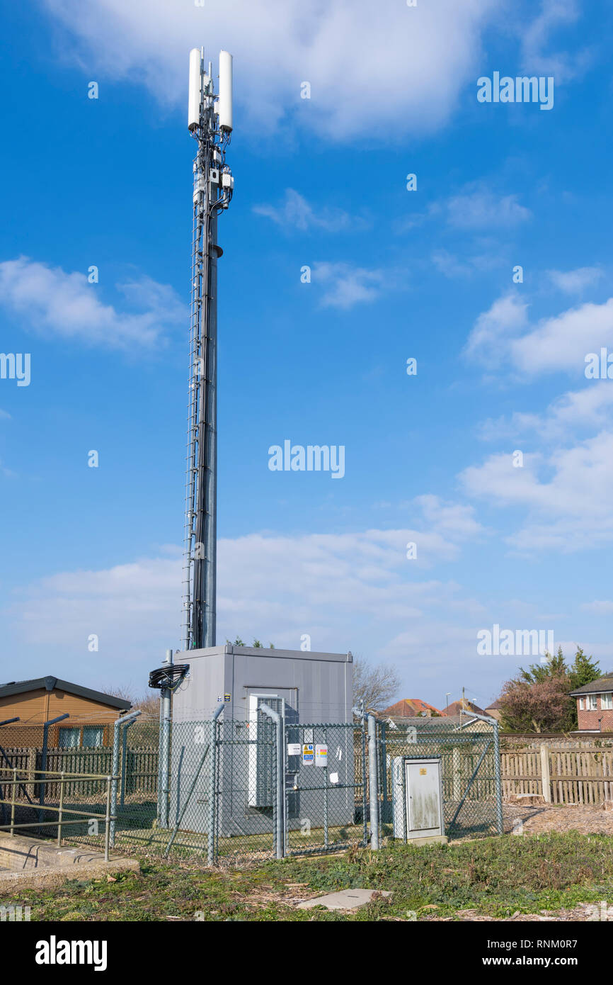 Handy Handy Mast Antenne in Großbritannien. Mobile phone Technology. Stockfoto