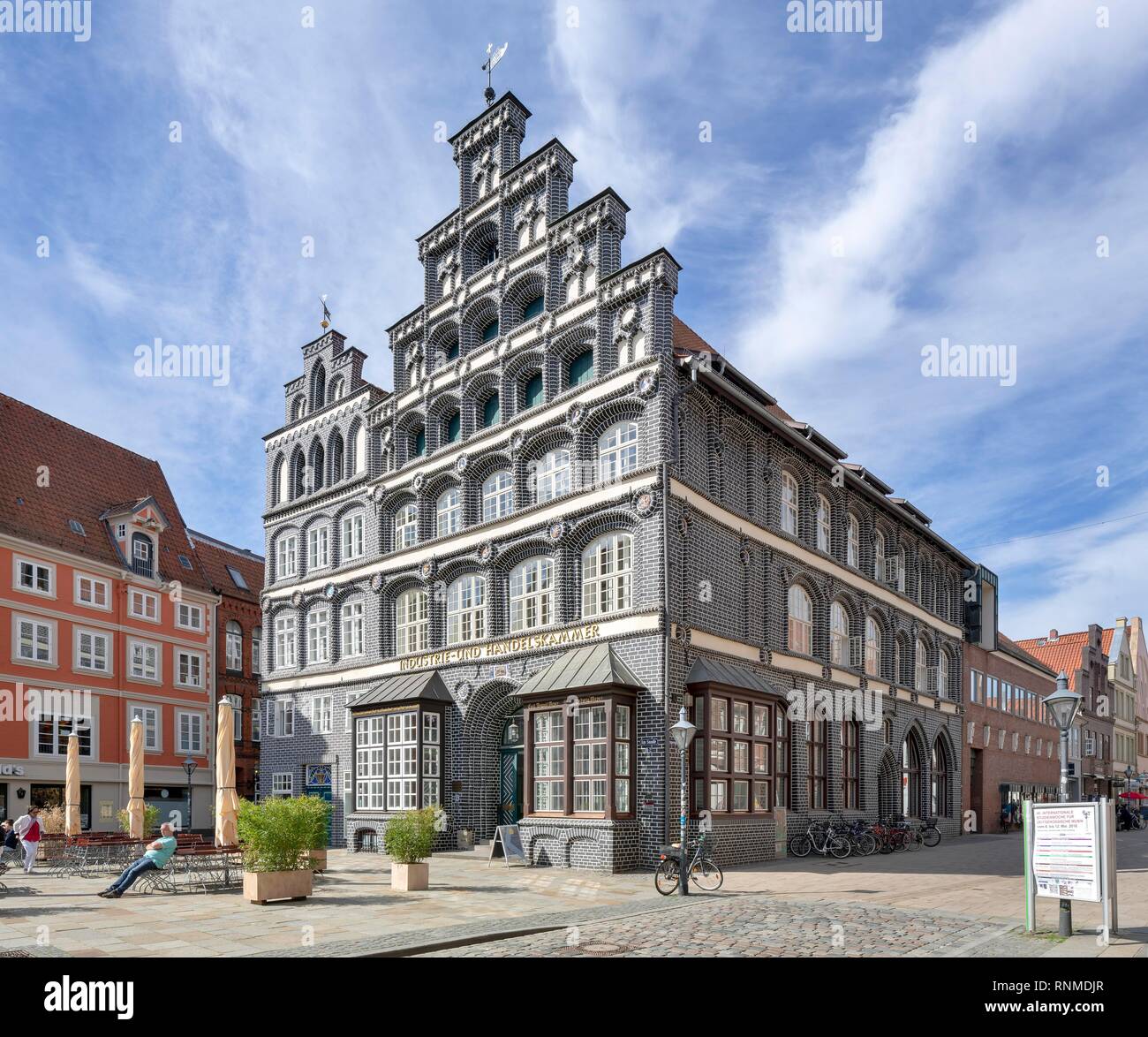 Haus Schütting, historische Kaufmannshaus Am Sande, heute Industrie- und Handelskammer Lüneburg-Wolfsburg, Lüneburg Stockfoto