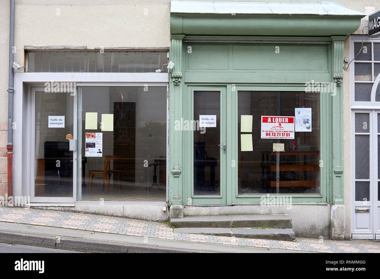 Geschlossene Geschäfte in Frankreich Stockfoto