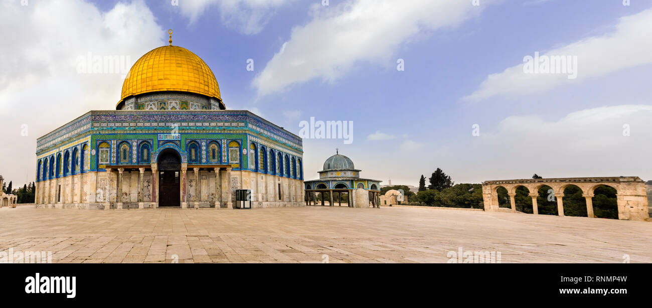 Felsendom islamische Moschee Tempelberg, Jerusalem, Israel, Naher Osten Stockfoto