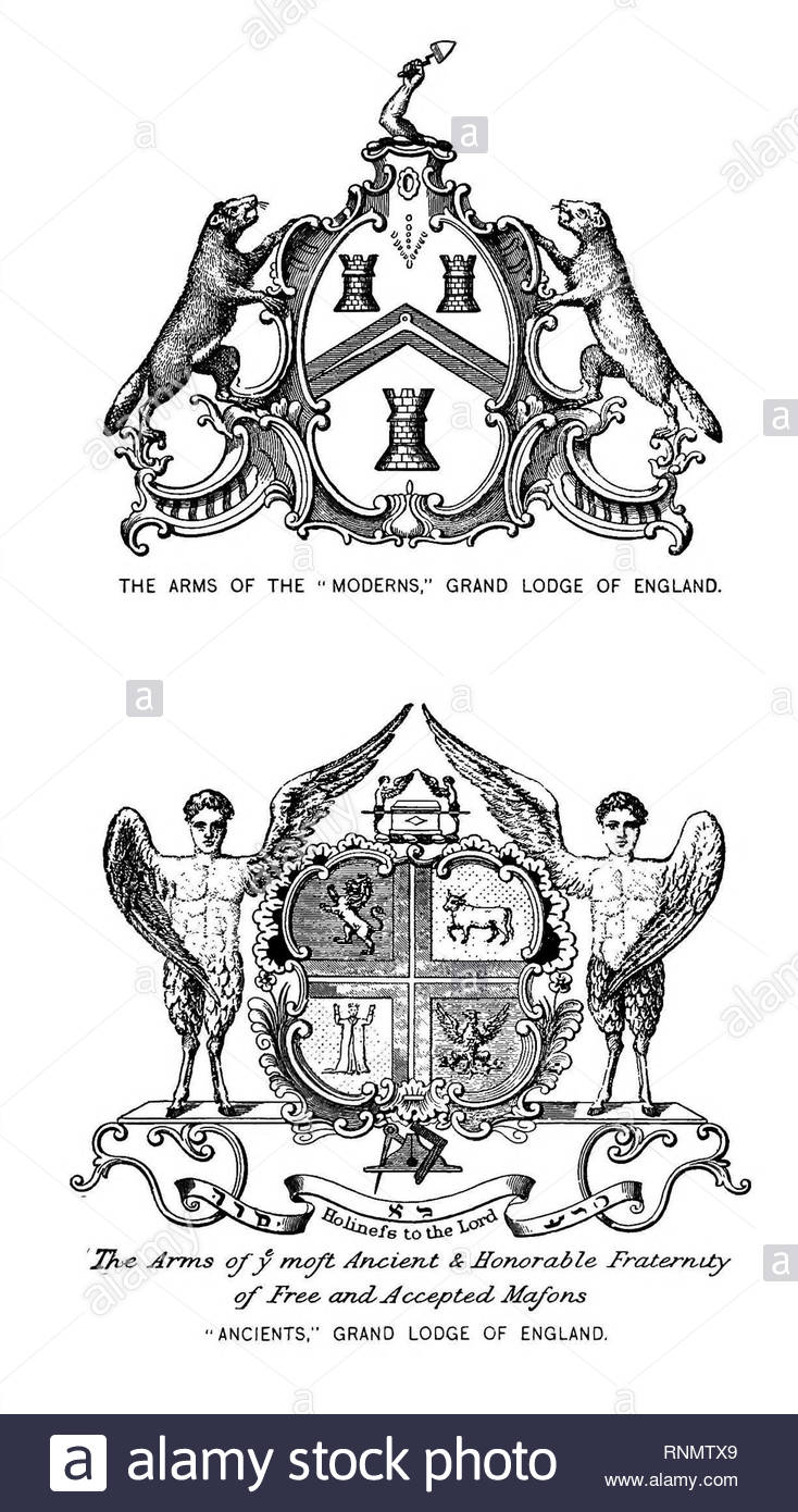 Freimaurerischer Symbolik aus der späten 1800s Stockfoto