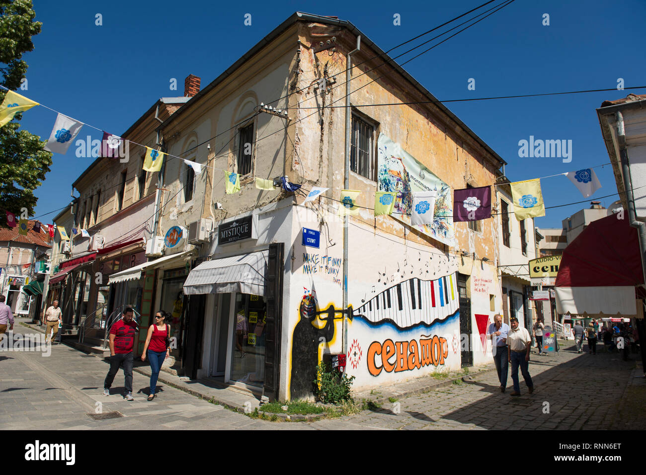 Der überdachte Basar, Bitola, Mazedonien Stockfoto