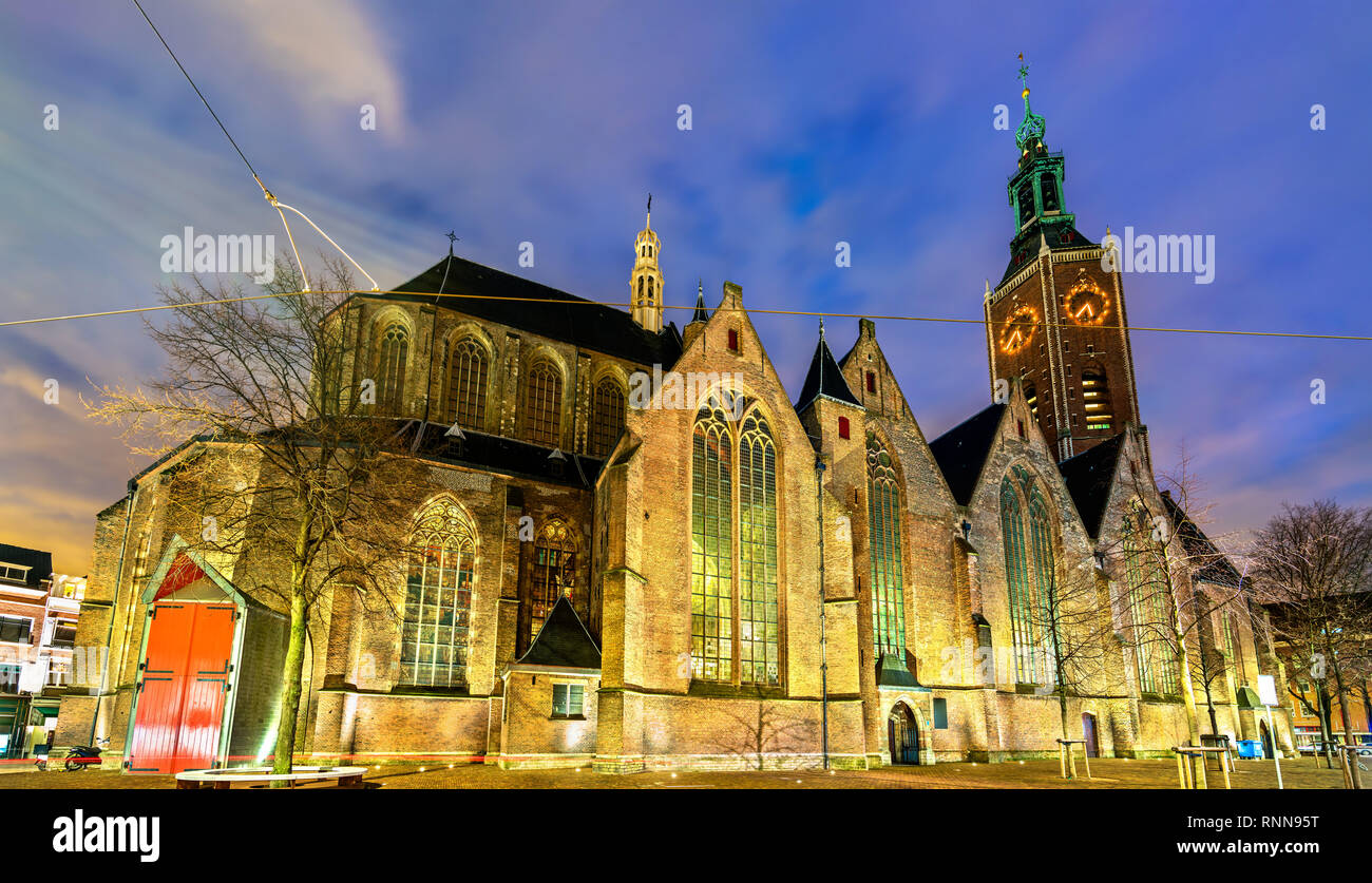Grote der Sint-Jacobskerk, St. James Kirche in Den Haag, Niederlande Stockfoto