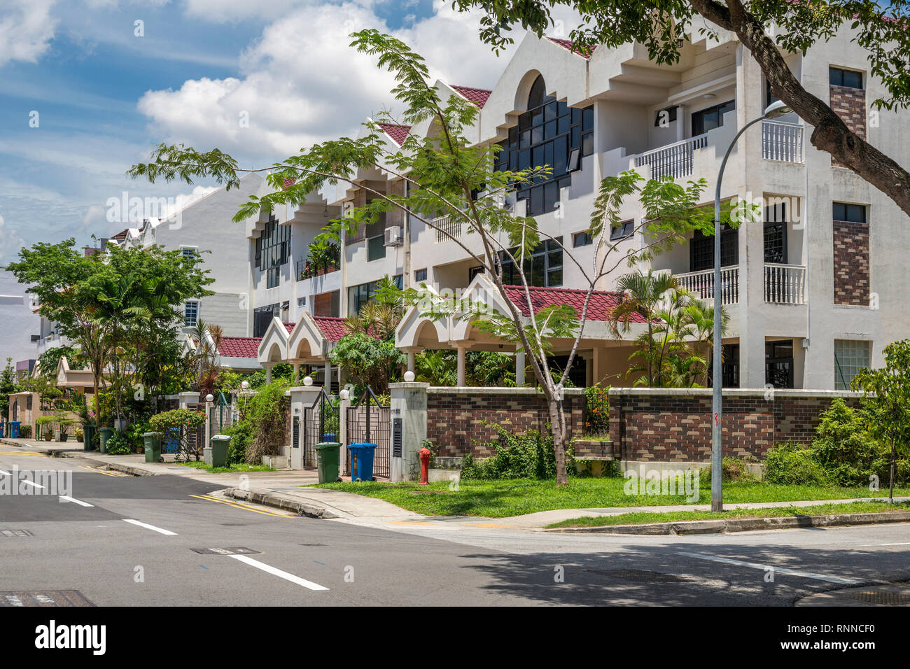 Bürgerhäusern, Joo Chiat Bezirk, Singapur. Stockfoto