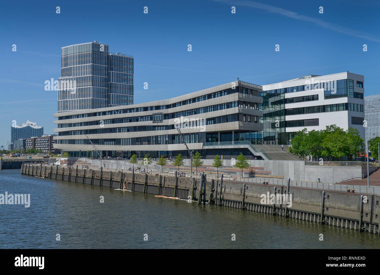 HafenCity Universität, HCU, Überseeallee, Hafencity, Hamburg, Deutschland Stockfoto