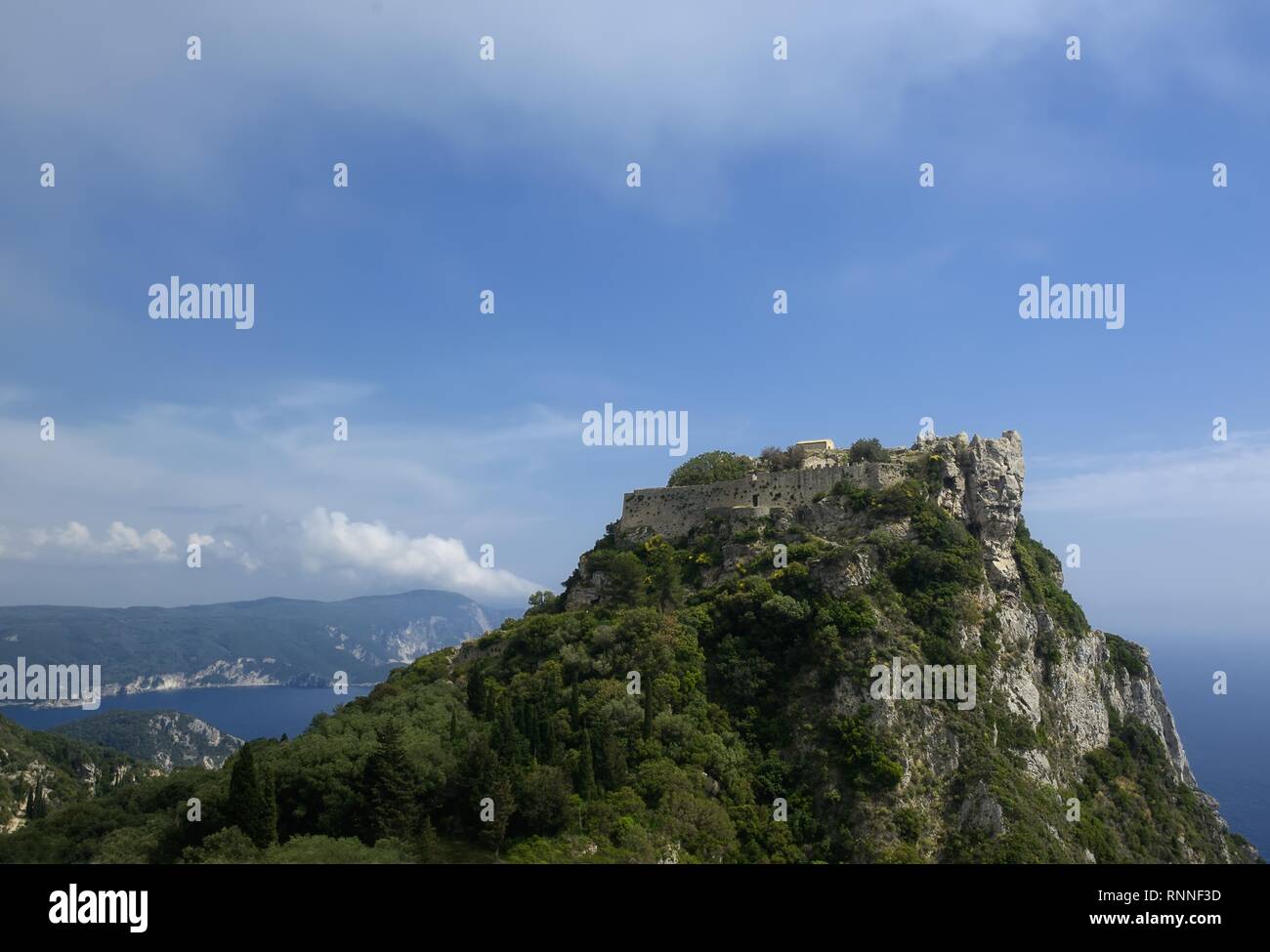 Angelokastro, Engelsburg, in der Nähe von Paleokastritsa, Korfu, Griechenland Stockfoto