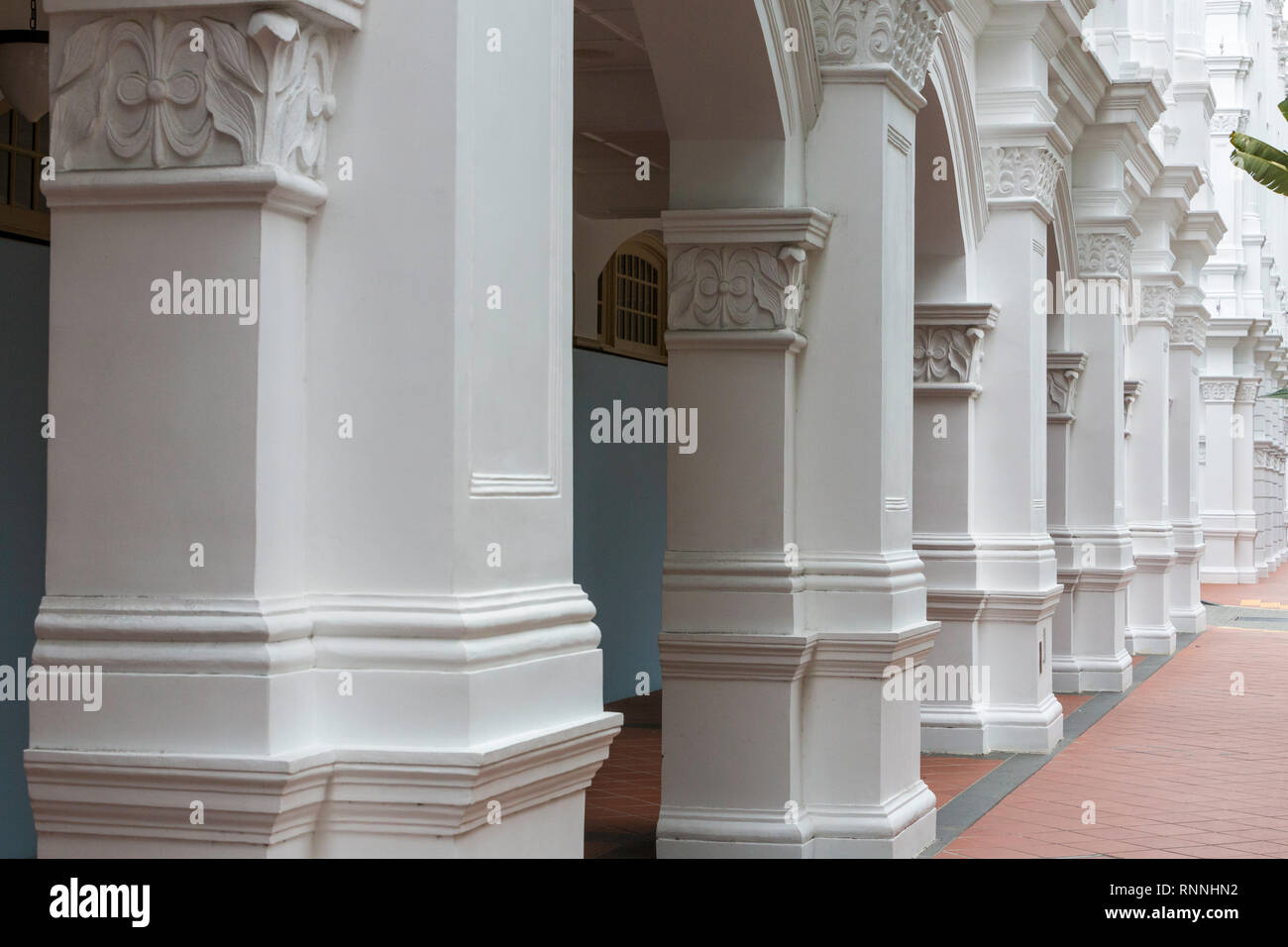 Raffles Hotel kolonialen Epoche Architektur, Singapur. Stockfoto