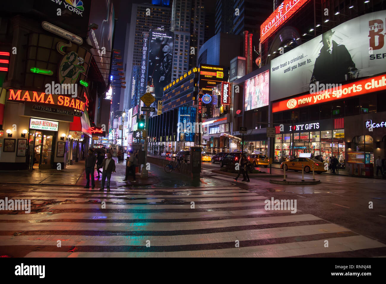 Night Street Broadway in New York. USA Stockfoto