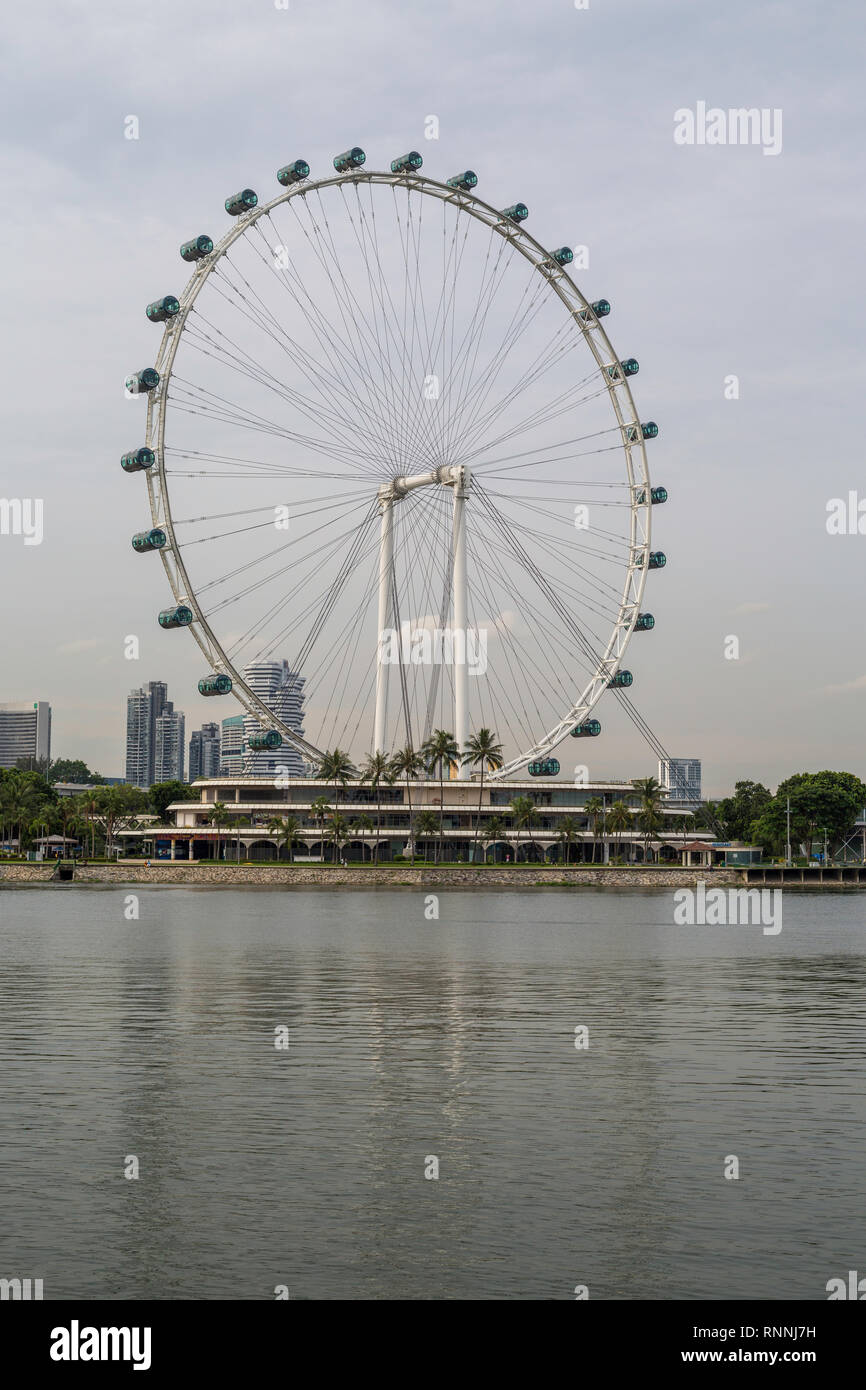 Singapore Flyer Riesenrad, Singapur. Stockfoto