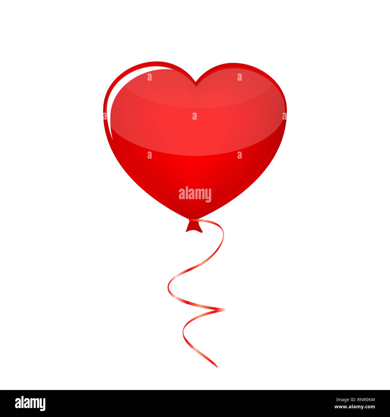 Rotes Herz Ballon Vector Stock-Vektorgrafik - Alamy