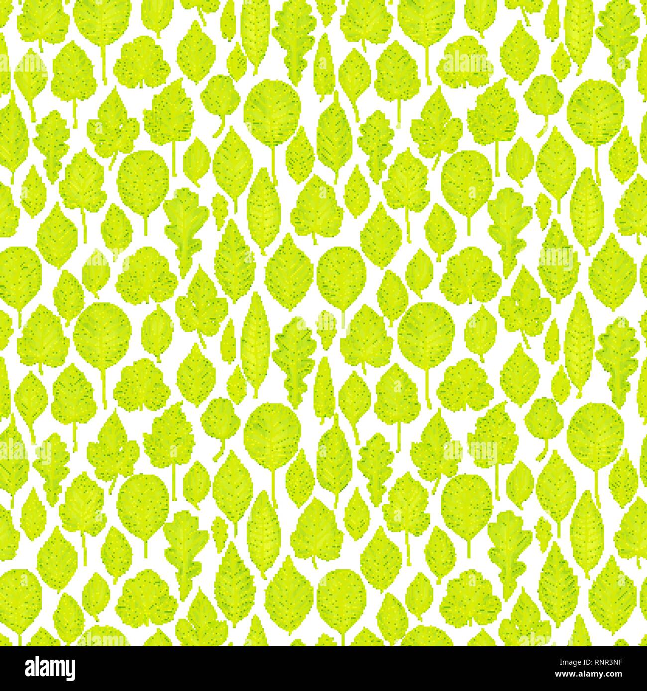 Nahtlose Muster der grüne Blätter Hintergrund Stock Vektor