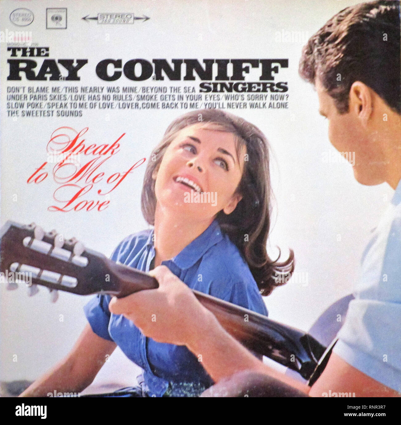 Vintage Vinyl Lp Cover Sprechen zu Mir, der Liebe, der Ray Conniff Singers Stockfoto