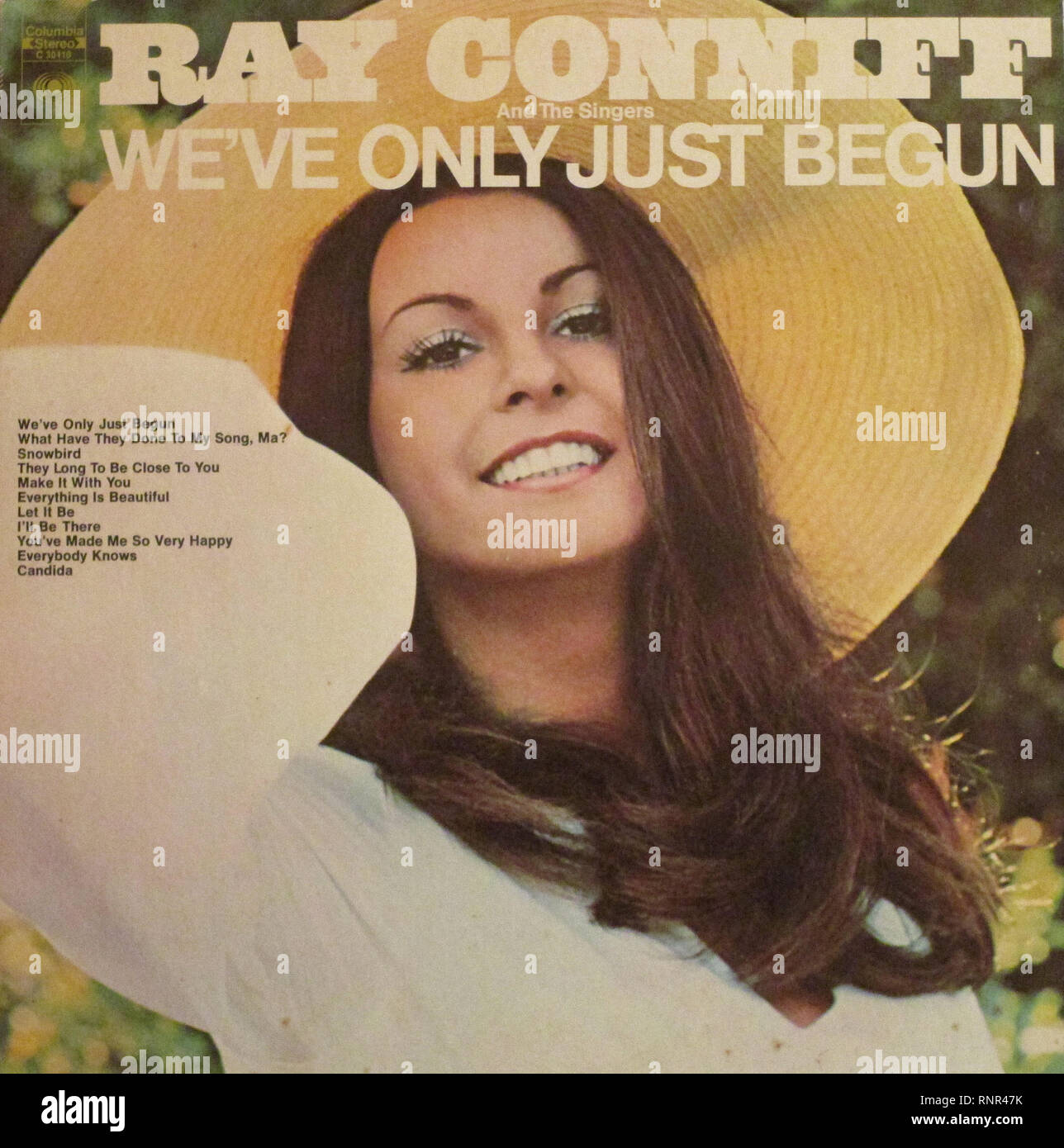 Vintage Vinyl Lp Cover Weve gerade erst begonnen, Ray Conniff und die Sänger 1970 Stockfoto