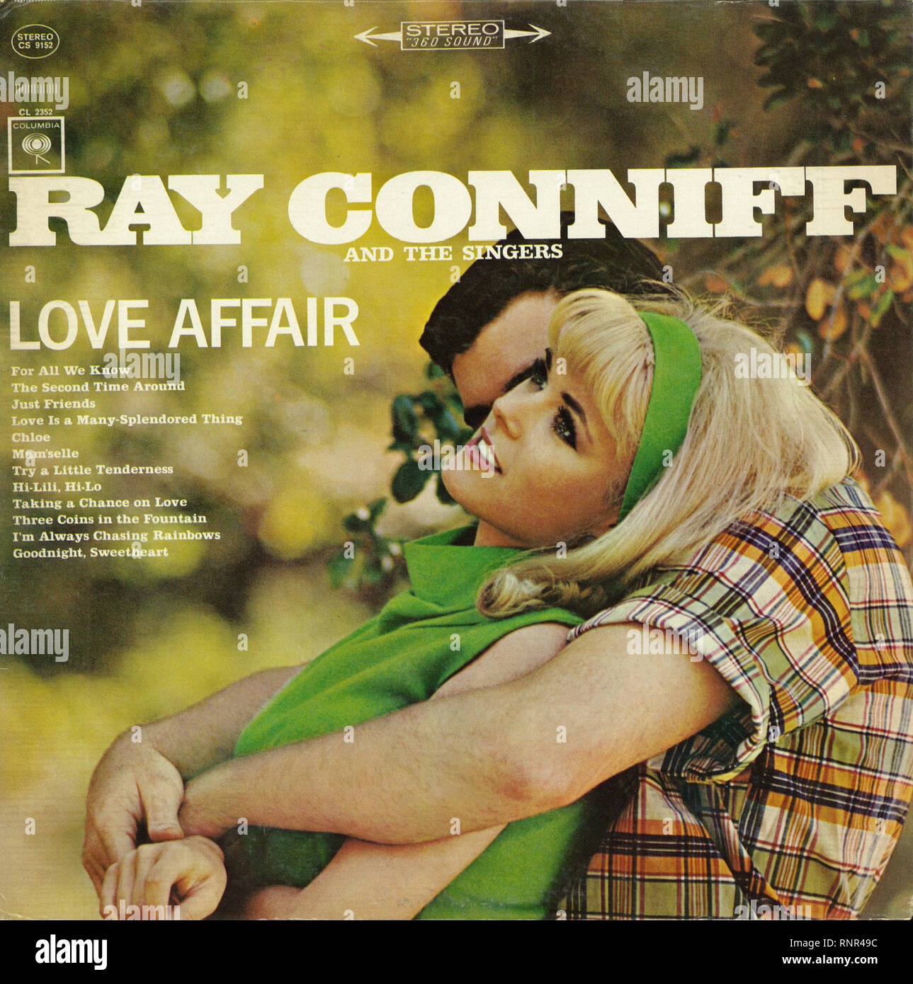 Vintage Vinyl Lp Cover Liebe Ray Conniff und die Sänger 1965 Stockfoto