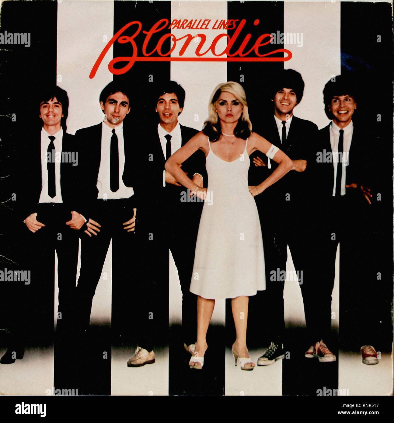 Blondie parallele Linien - Vintage Cover Album Stockfoto