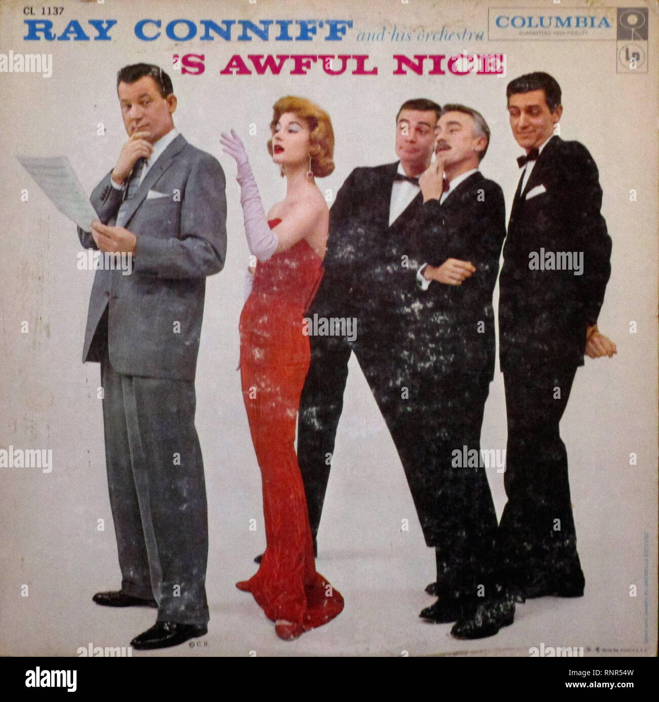 Vintage Vinyl Lp Cover S schrecklich nette Ray Conniff sein Orchester 1958 Stockfoto