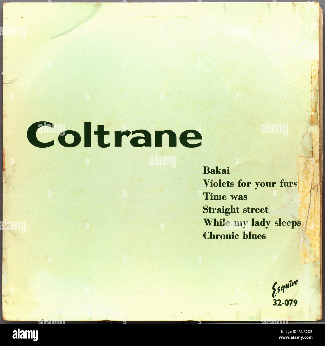 John Coltrane - Vintage Jazz Cover Album Stockfoto