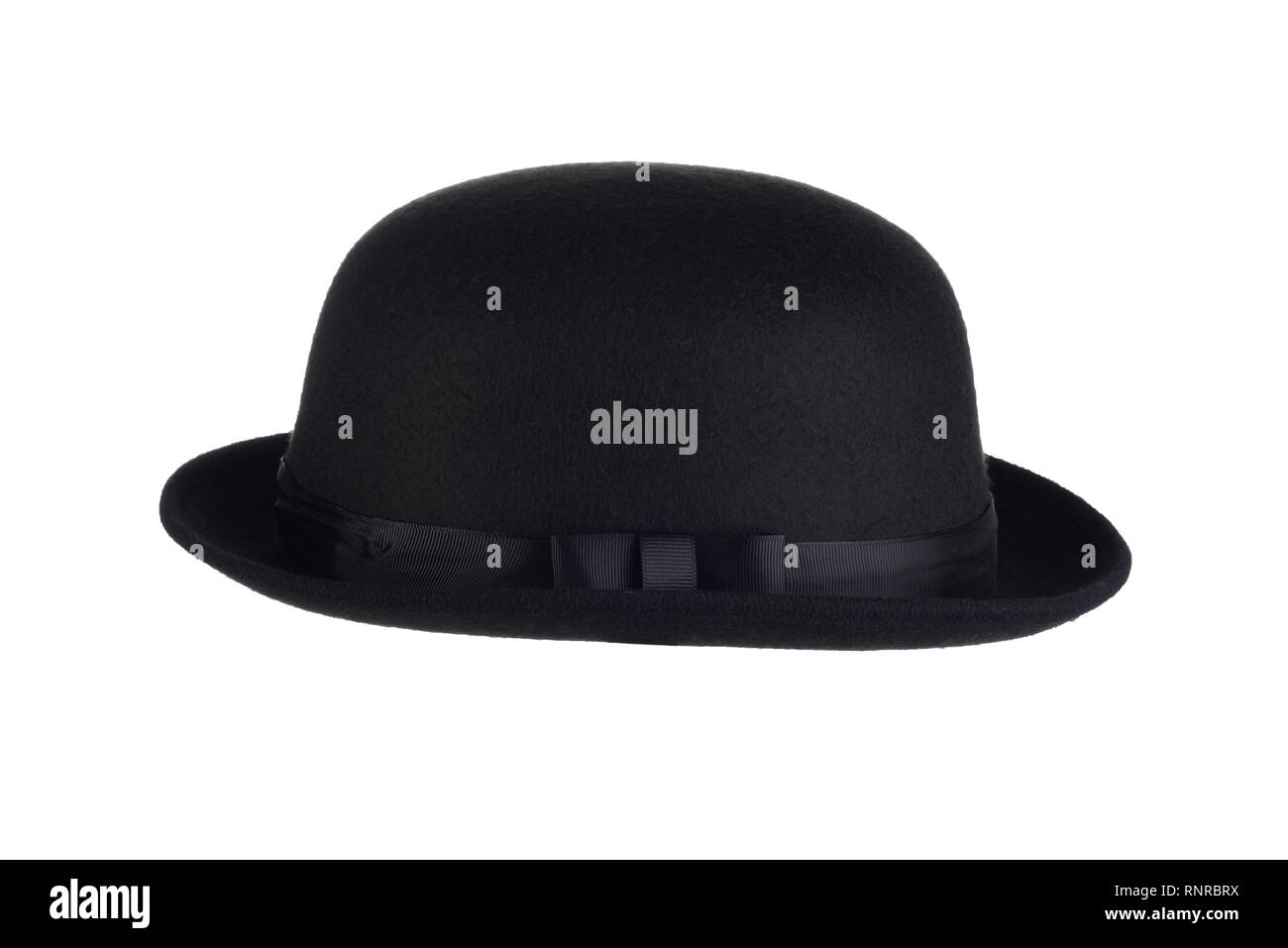 Männer isoliert Bowler black hat Stockfoto